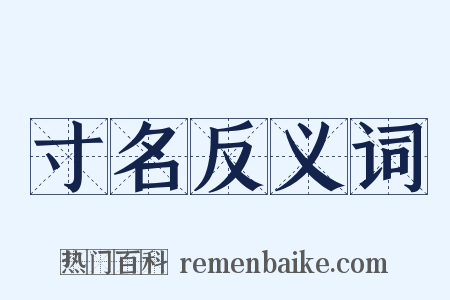 寸名反义词是什么意思的图片